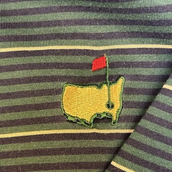Masters Collection Polo Shirt Mens Large Augusta Golf Shirt Green National Logo - Picture 6 of 12